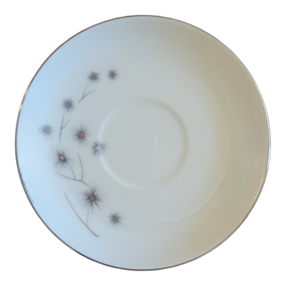 1 Vtg Platinum Star Burst Creative Tea Coffee Cup/Saucer #1014 Porcelain - Picture 6 of 7